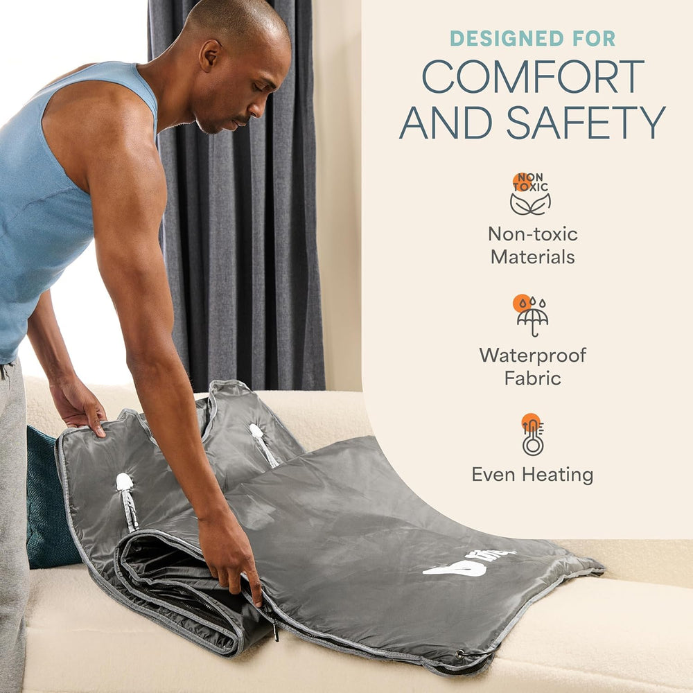 Lifepro BioRemedy Infrared Sauna Blanket stretched out for use