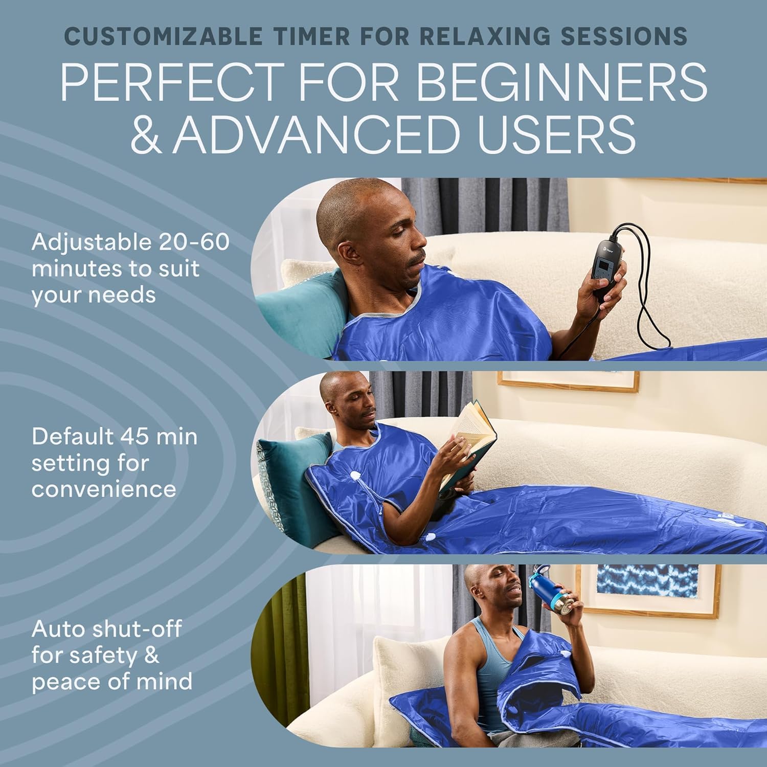 Lifepro BioRemedy Infrared Sauna Blanket with controller and thermal wraps