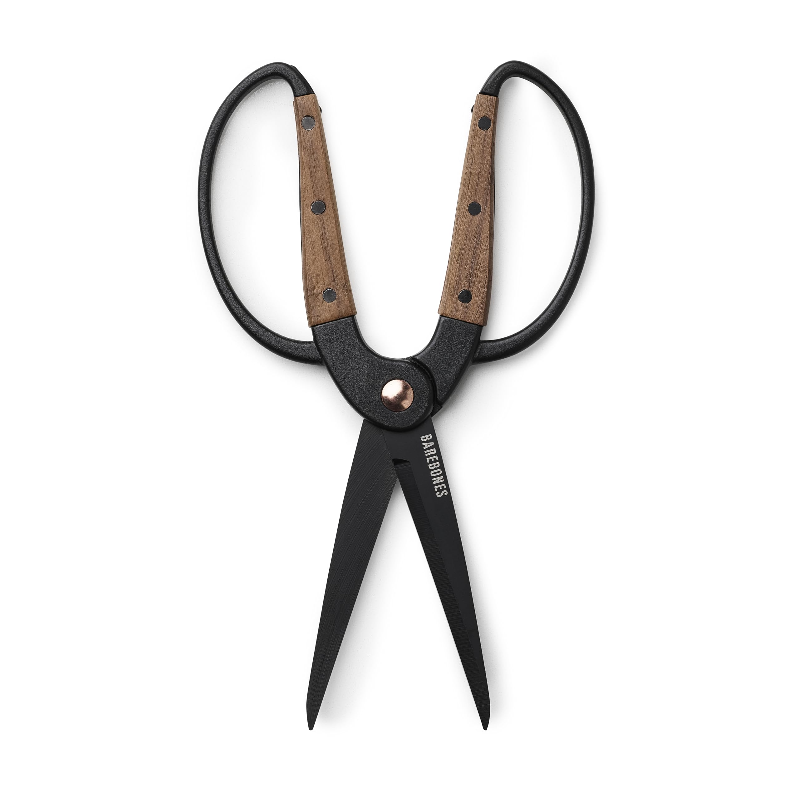 Lifestyle image of Barebones Garden Scissors on a garden table