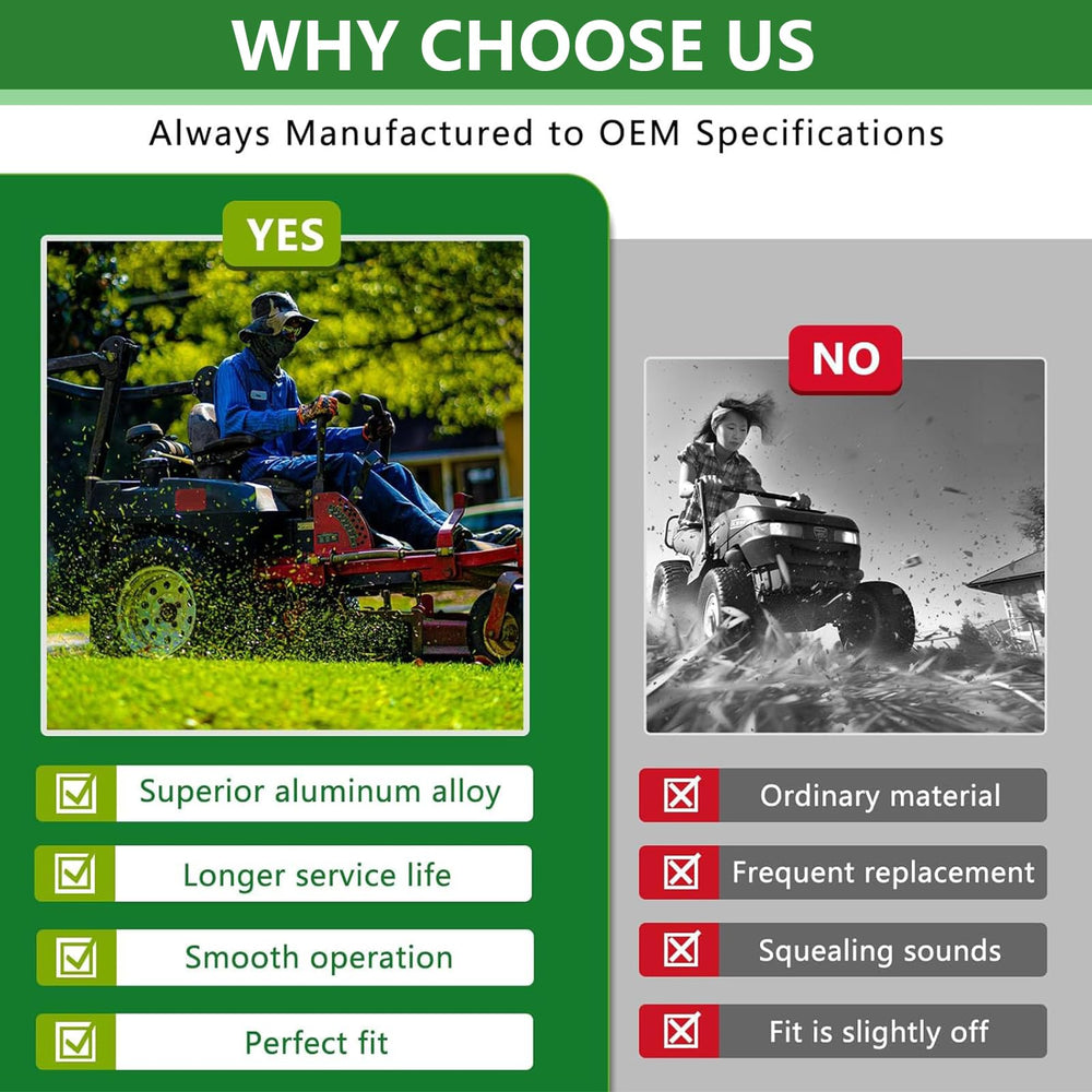 Lifestyle image of JYLEYJ spindle assembly in use on a mower