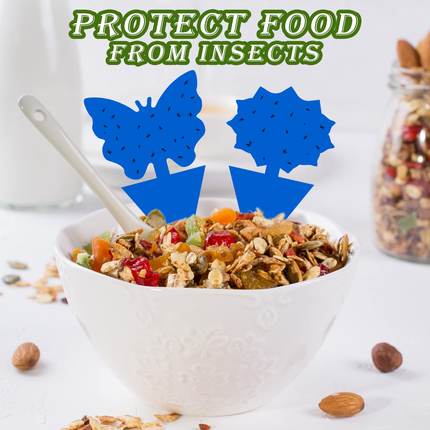 Lifestyle image of Landisun traps set near fruit bowls