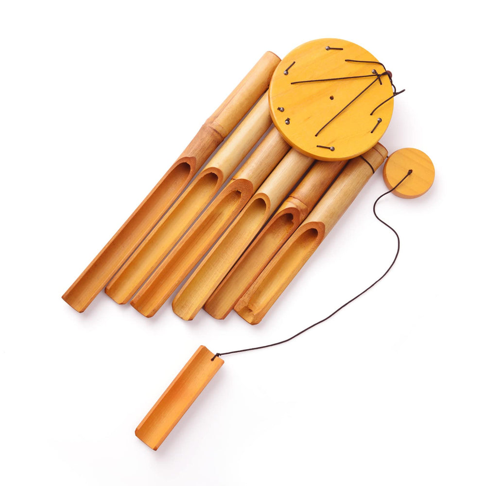 Lifestyle image of Rdutuok wind chimes in a garden setting