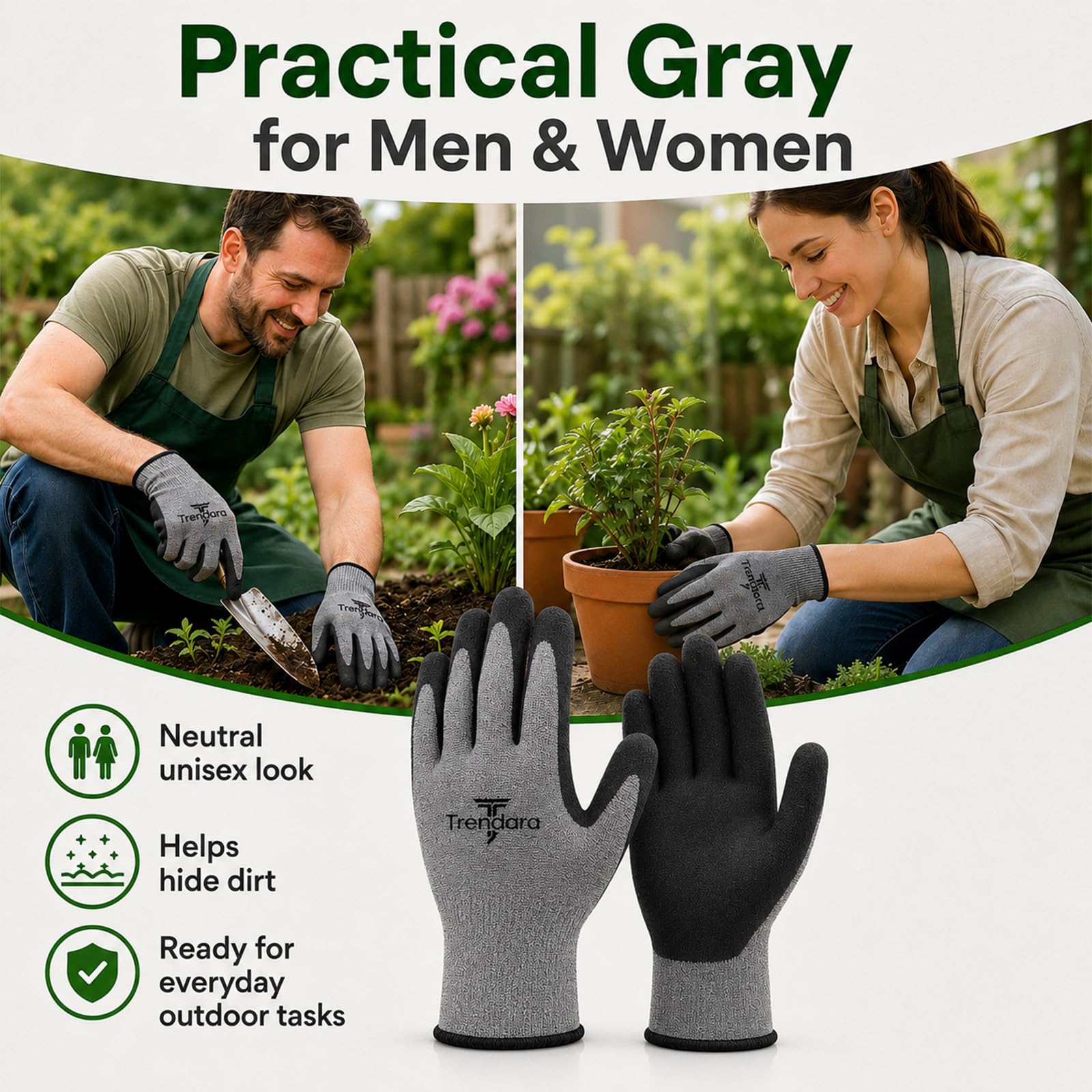 Lifestyle image of Trendara gloves being used in gardening