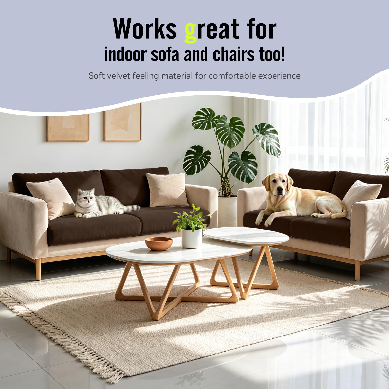 Lifestyle image of Vorshape cushion covers support outdoor décor