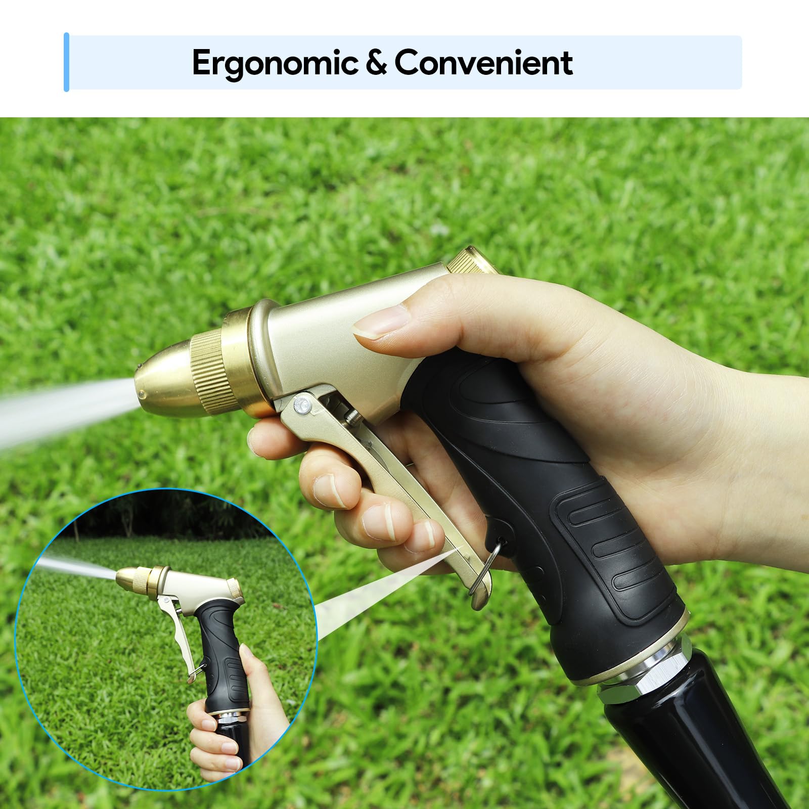 Lifestyle image using Qxiaozhan nozzle to wash a car