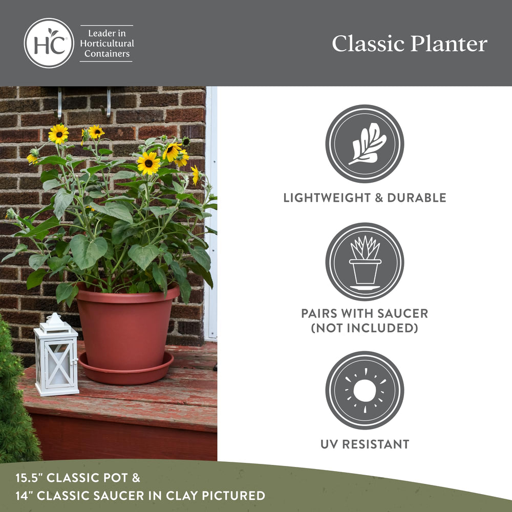 Lifestyle scene featuring the HC Companies planter with herbs