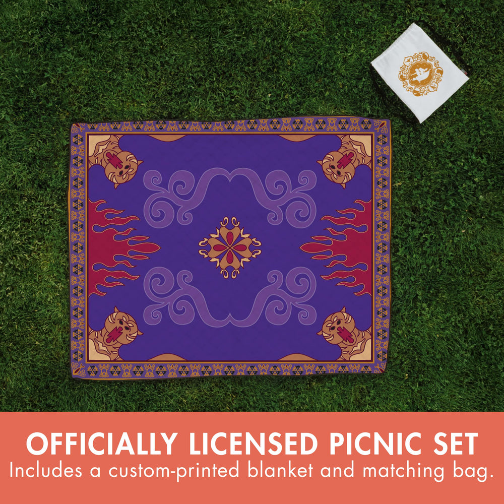Lifestyle scene of PICNIC TIME Aladdin Picnic Blanket at a beach picnic