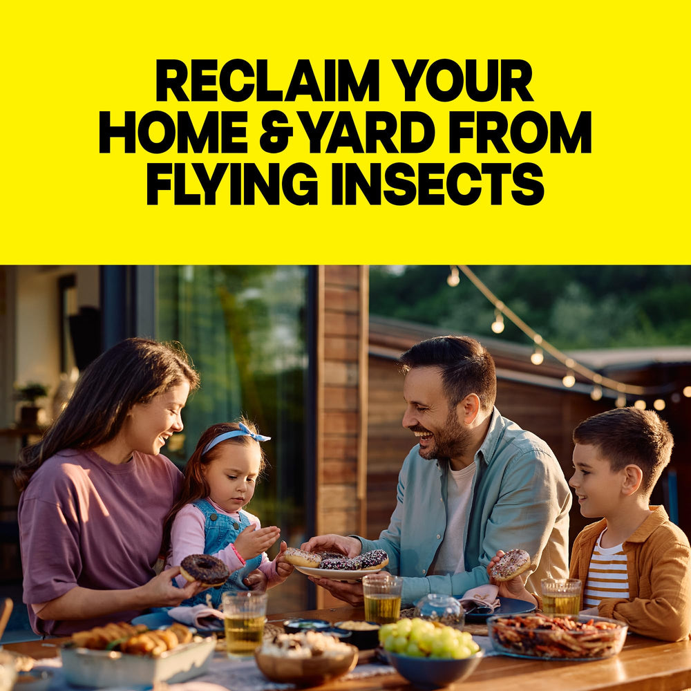 Lifestyle scene of Raid Flying Insect Killer being used outdoors
