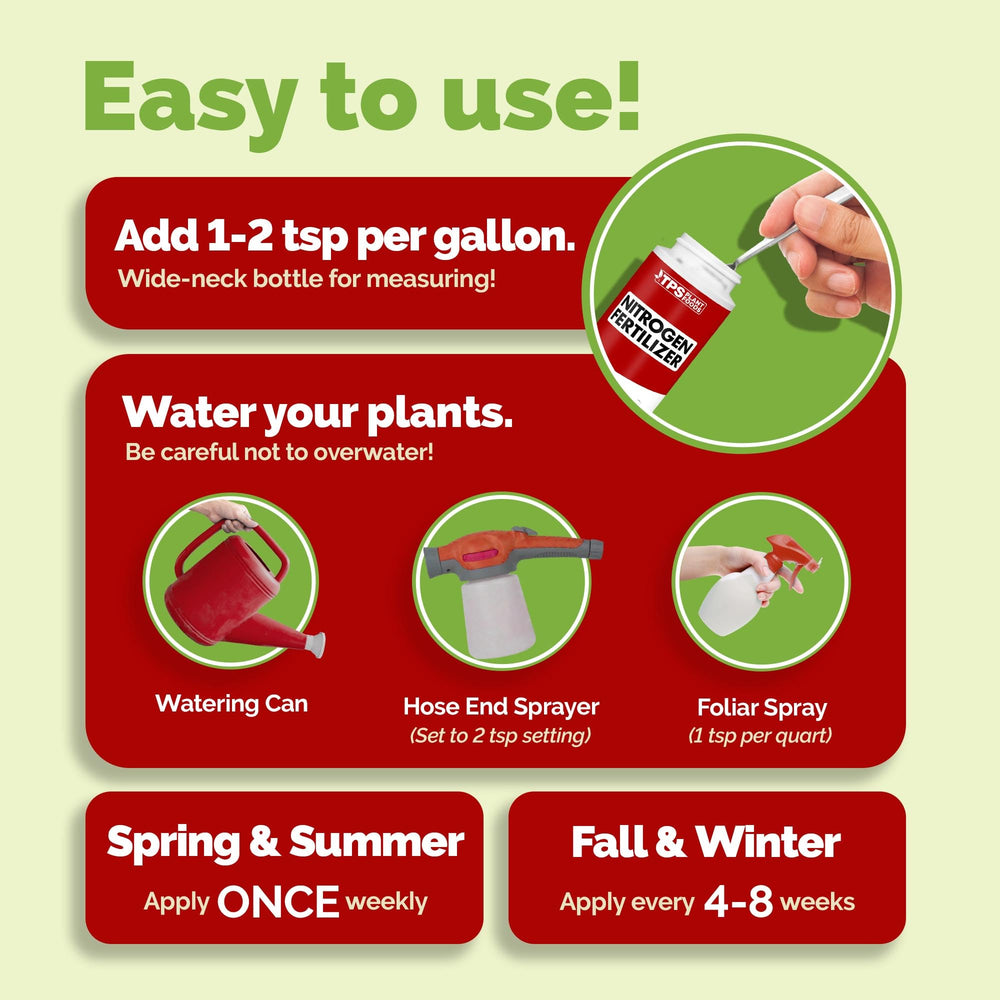 Lifestyle scene of TPS NUTRIENTS Liquid Fertilizer being used in a garden