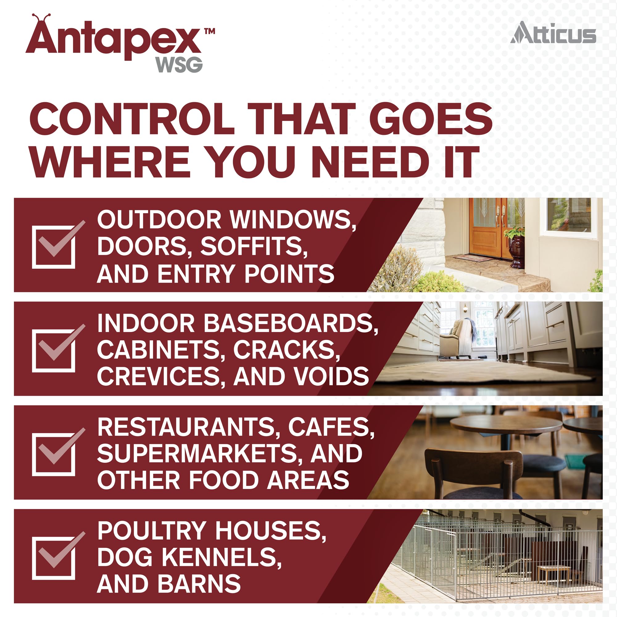 Lifestyle scene showing Atticus Antapex WSG Insecticide in a kitchen