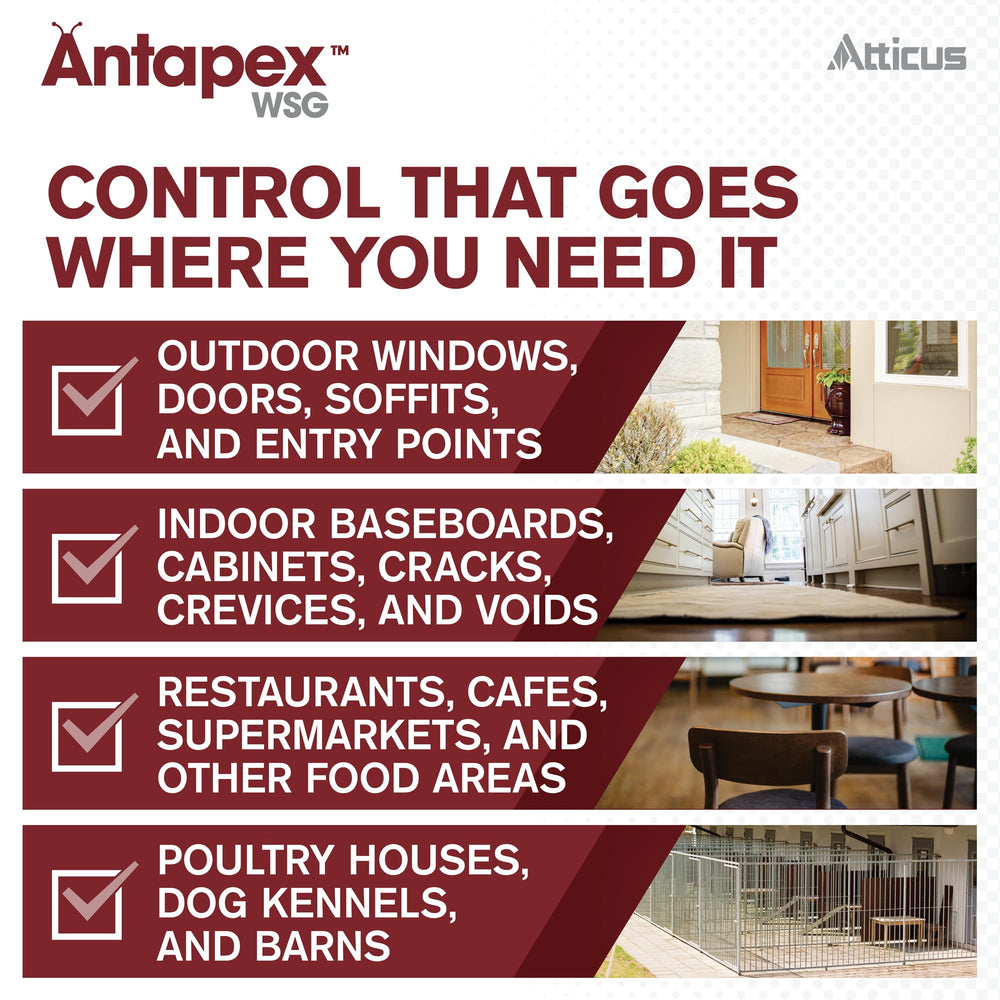 Lifestyle scene showing Atticus Antapex WSG Insecticide in a kitchen