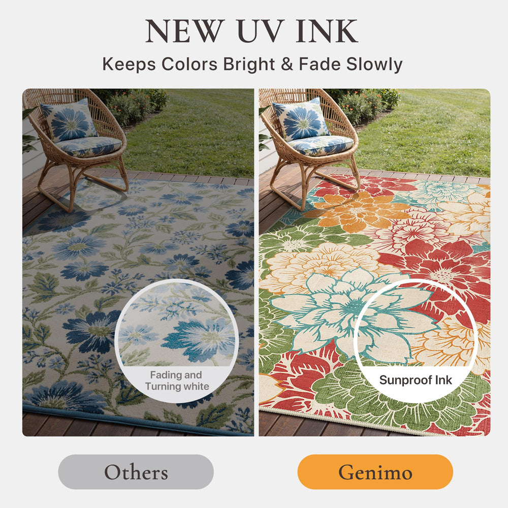 Lifestyle scene with GENIMO rug on a balcony