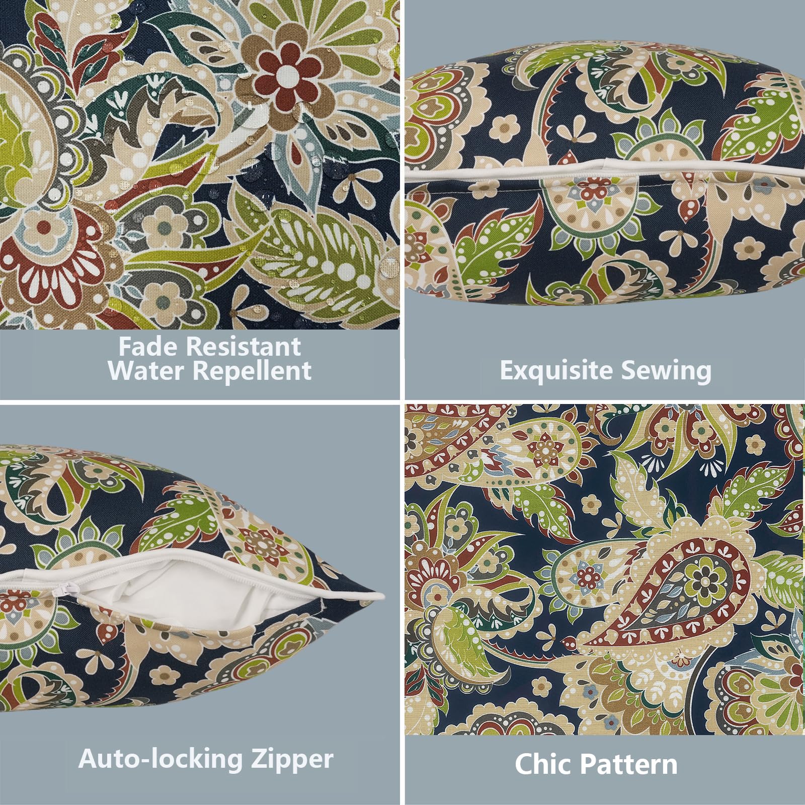 Lifestyle scene with LVTXIII lumbar pillow covers on garden furniture