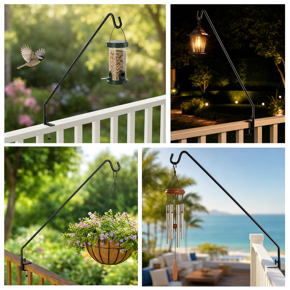 Lifestyle scene with MIXXIDEA deck hooks outdoors