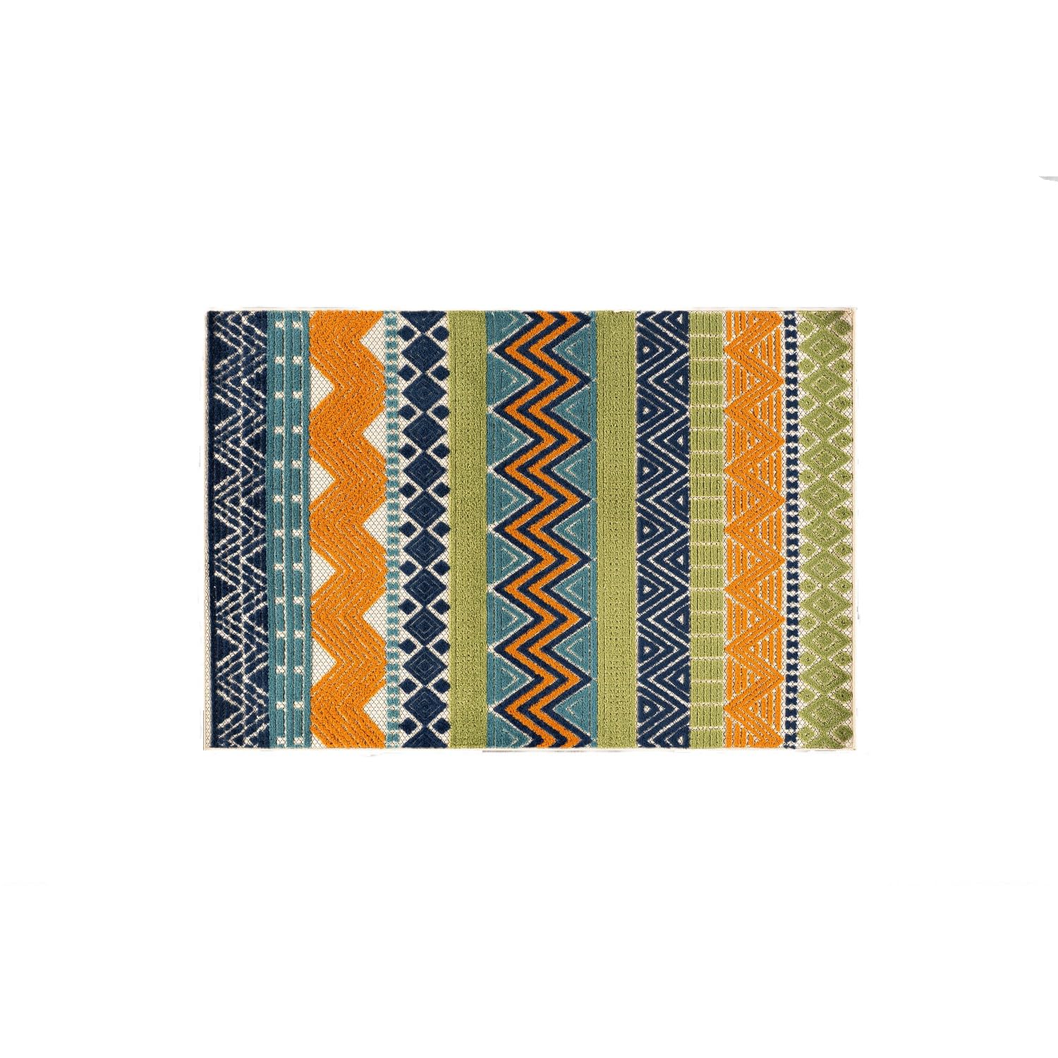 Lifestyle scene with Rugshop Marbella rug on patio