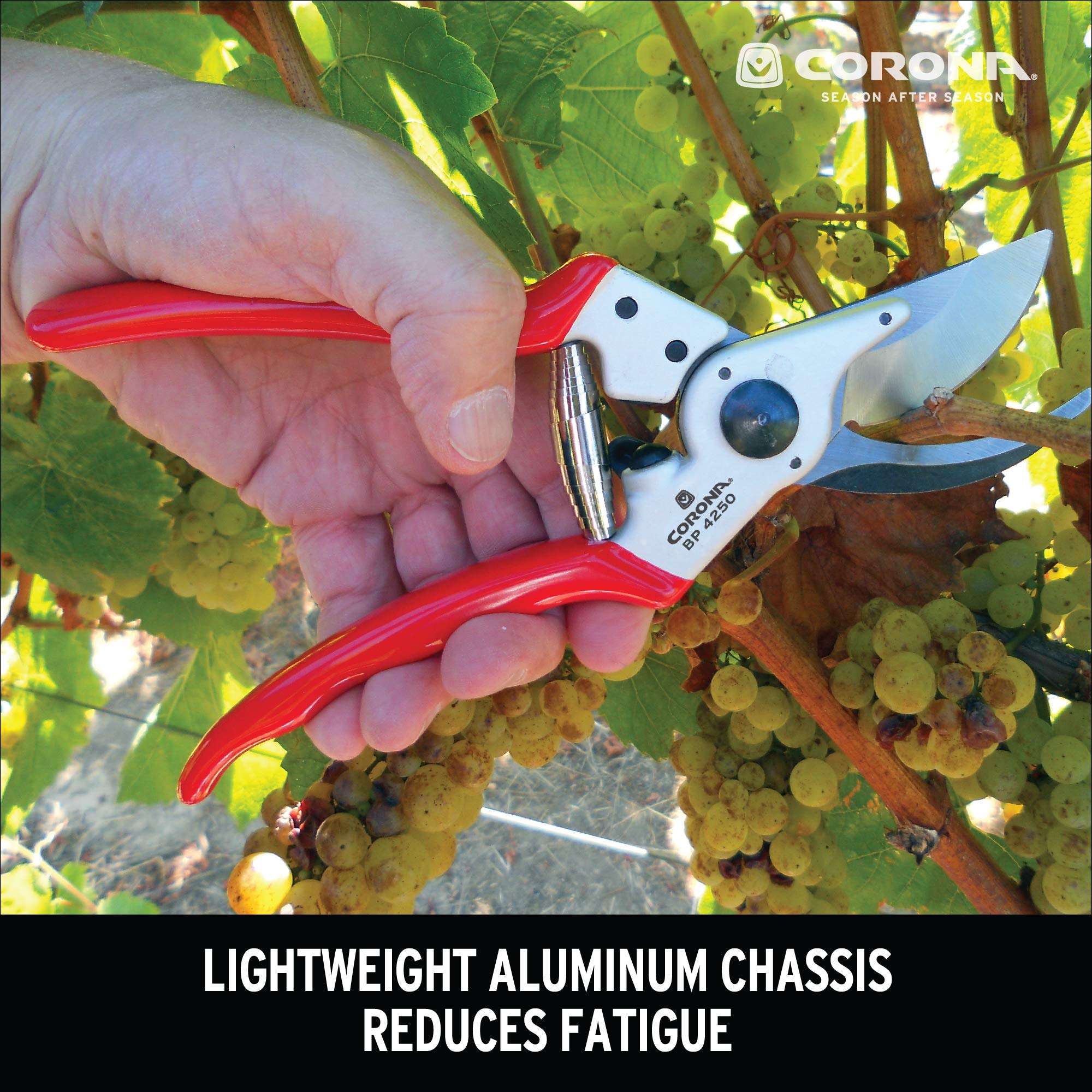 Lifestyle shot of Corona Clipper Bypass Pruner in a garden setting