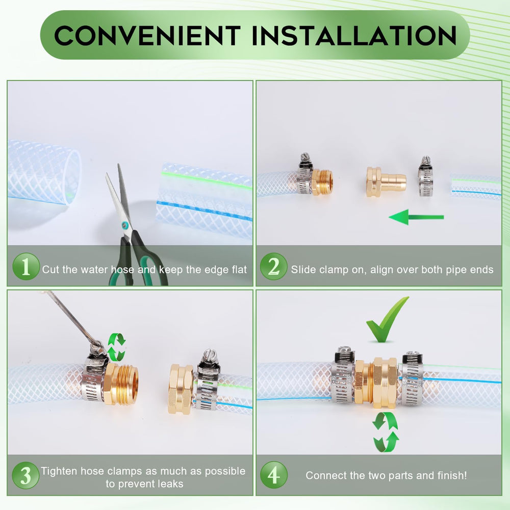 Lifestyle shot of Dalmbox connectors in use with a garden hose