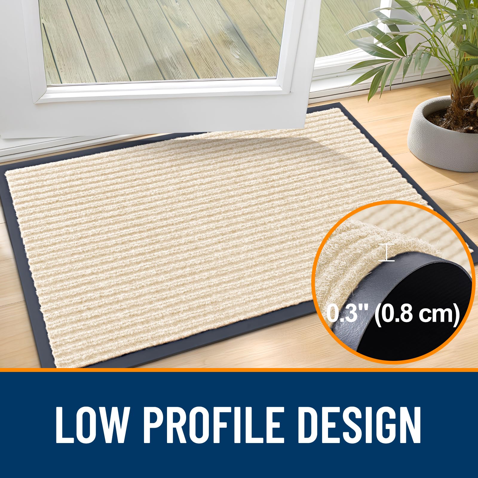 Lifestyle shot of OLANLY doormat at the entryway