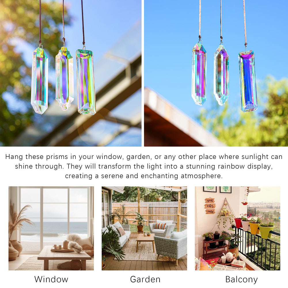 Lifestyle shot of YU FENG Crystal Suncatcher in a bright room