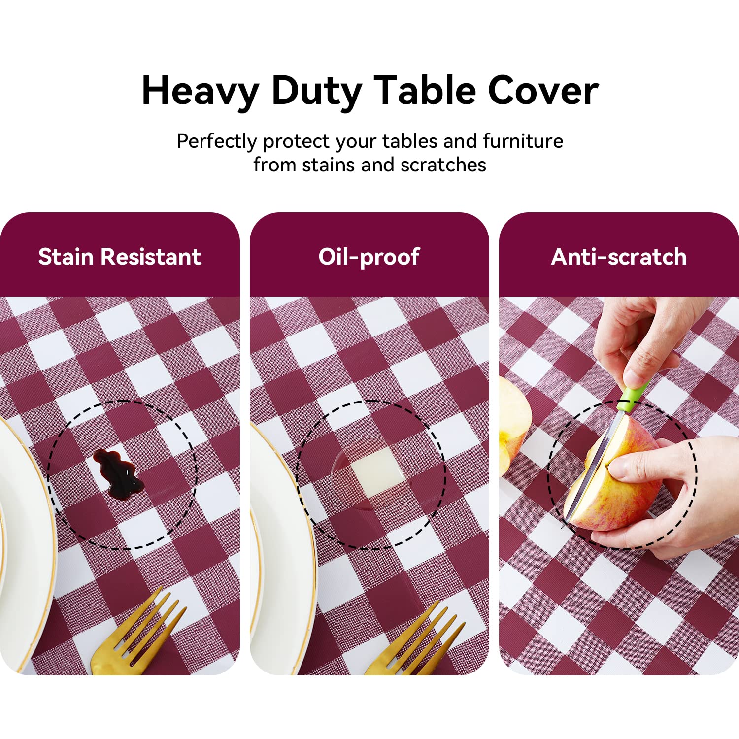 Lifestyle view of Romanstile tablecloth on outdoor patio setting