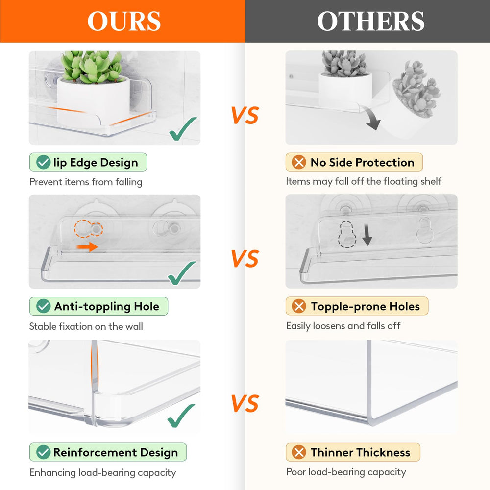 Lifewit transparent window shelves side view