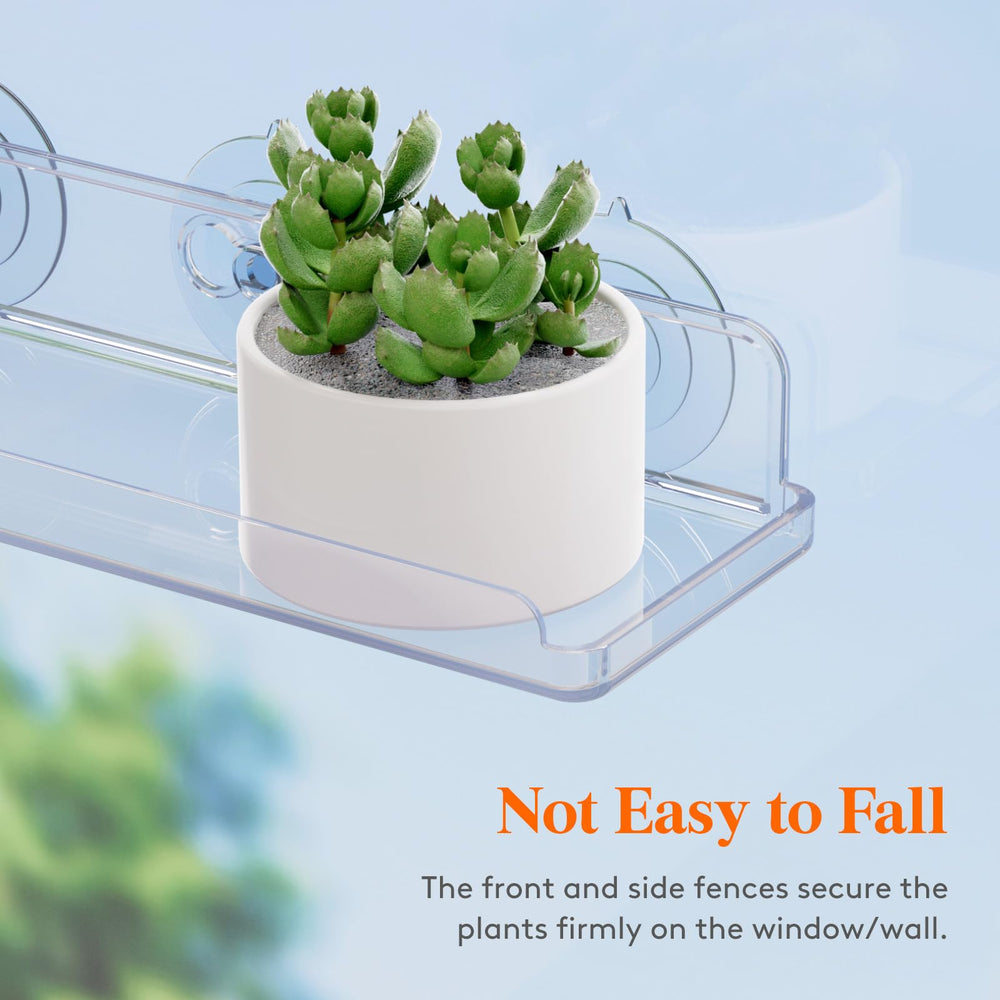 Lifewit Window Plant Shelf with different pot sizes