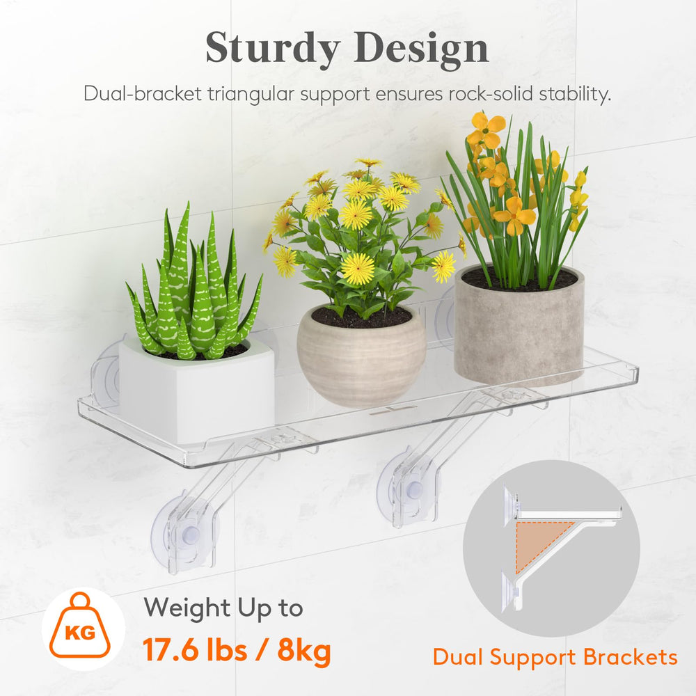 Lifewit Window Plant Shelves holding multiple potted plants