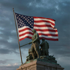 Lifraon American Flag 6x10 ft side view showing brass grommets
