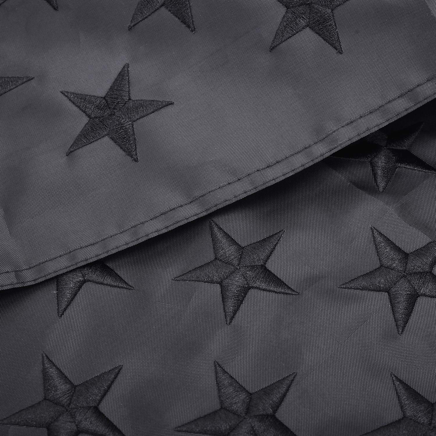 Lifraon Black American Flag hanging in a garden