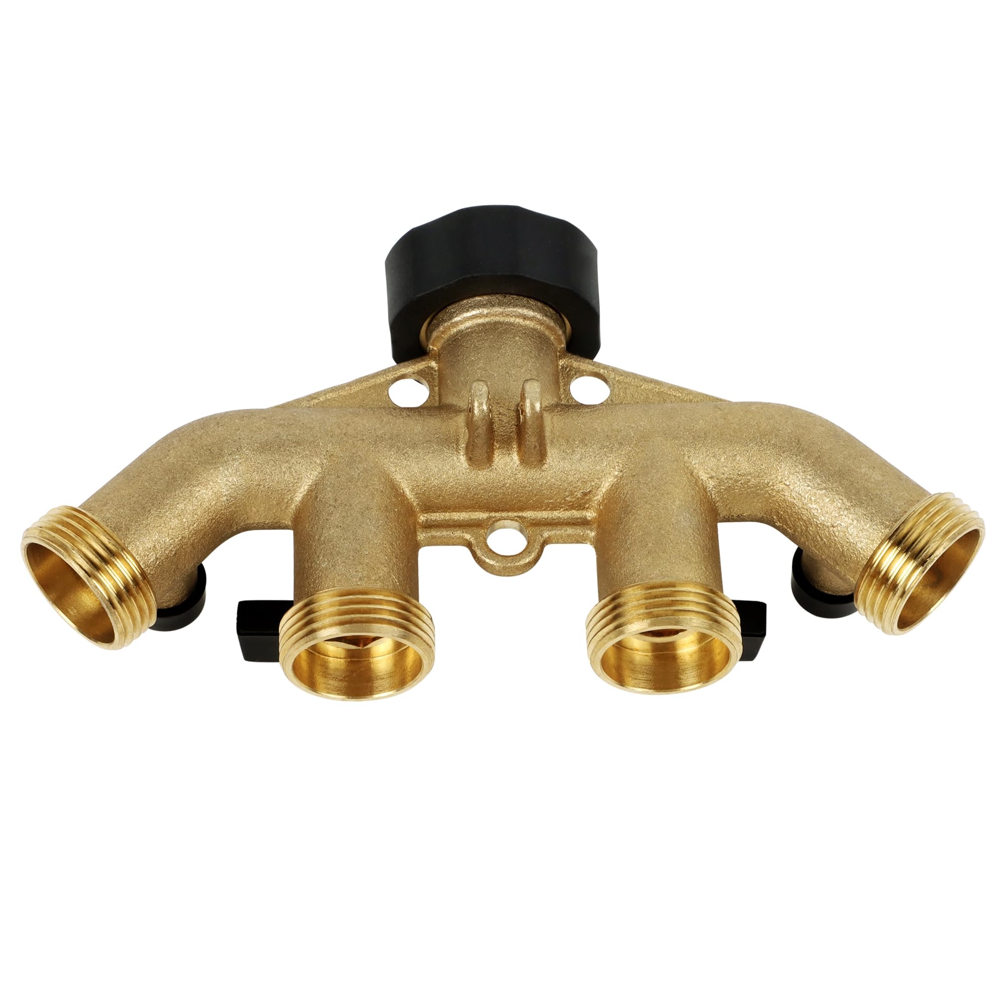 Lifynste 4 Way Brass Hose Splitter being used in a garden