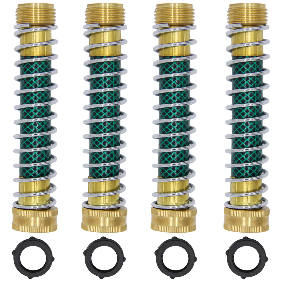 Lifynste Garden Hose Extension Adapter 4 Pack with rubber washers