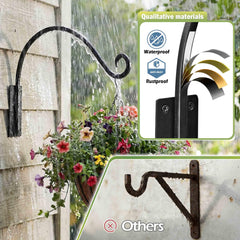 Lifyzoon Heavy Duty Plant Hanger Bracket 22 inch with bird feeder