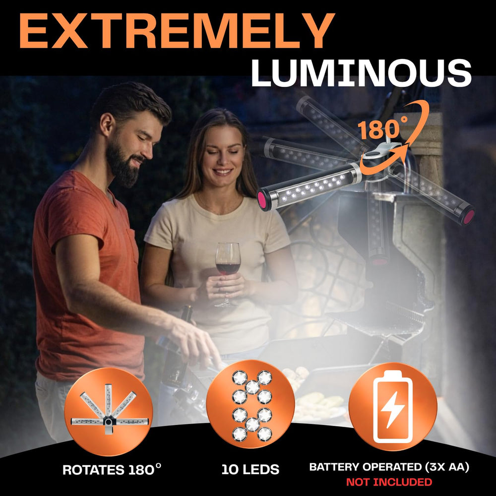 LIGHTACCENTS LED BBQ Grill Light mounted on a Weber grill