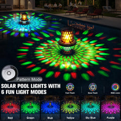 LightHacker Floating Pool Lights displayed hanging on a patio