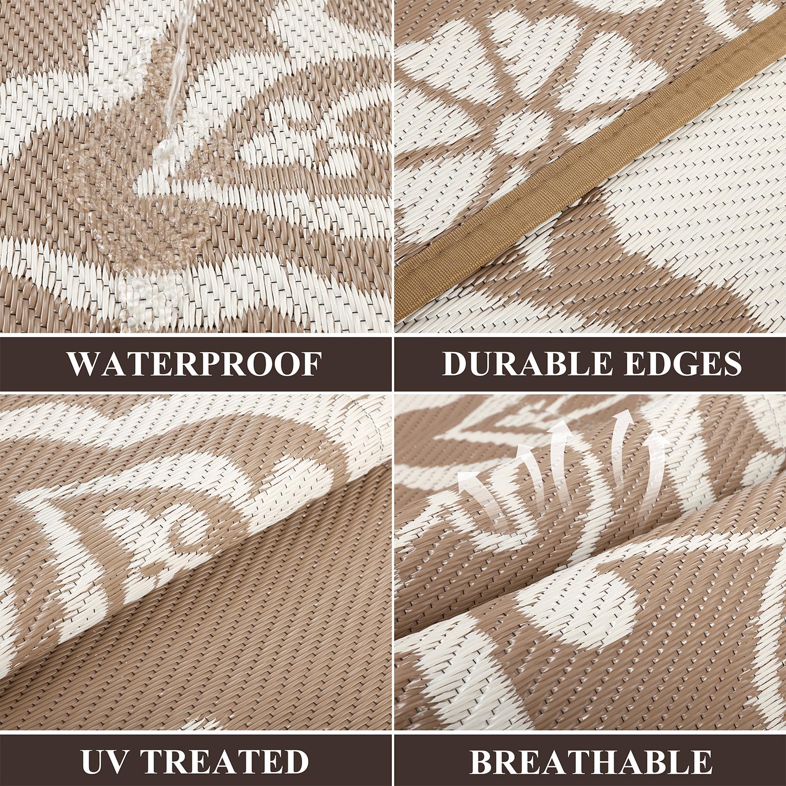 Lightweight Pauwer Outdoor Rug with carrying bag