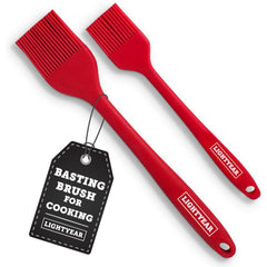 Lightyear Silicone Basting Brush in red with dense bristles