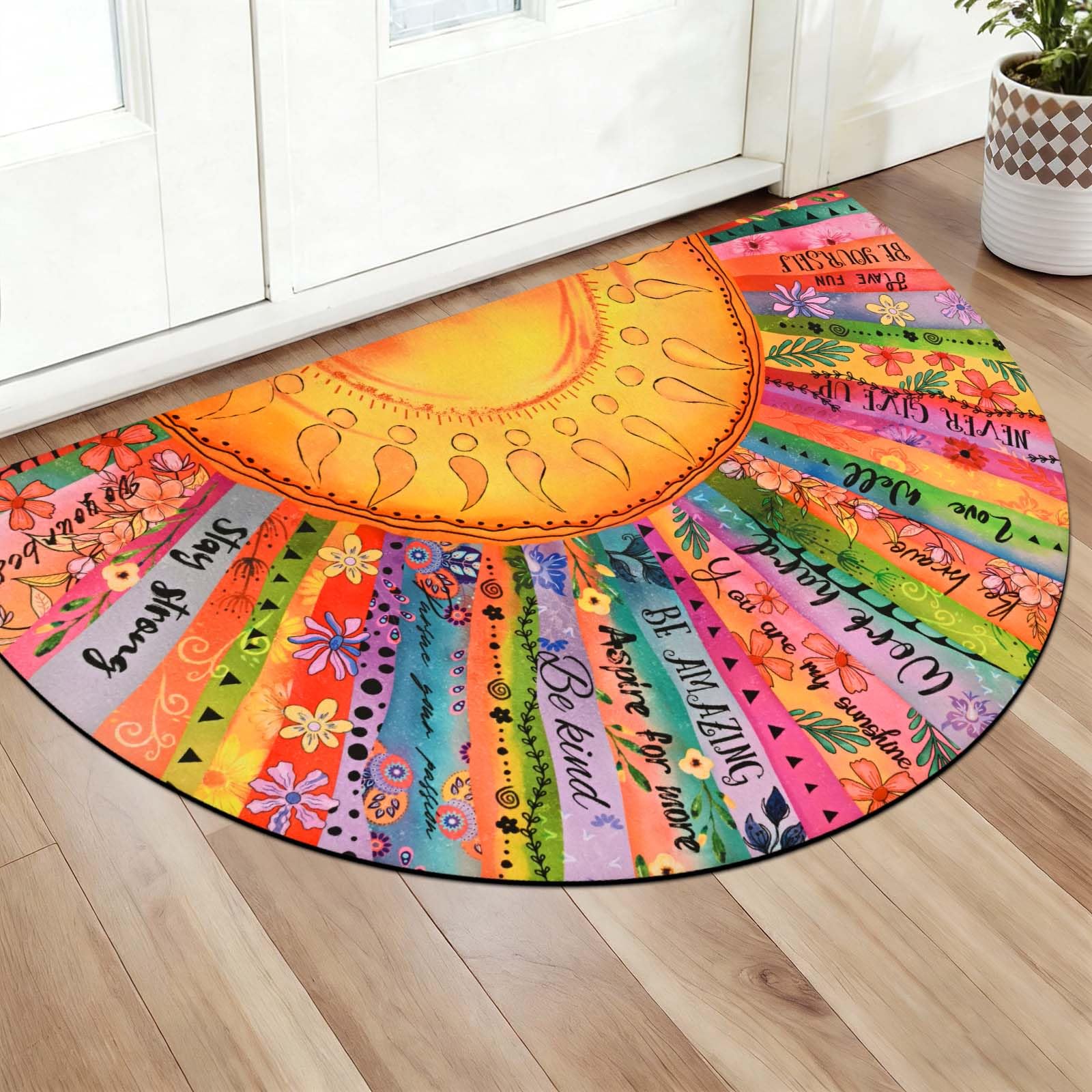 Likiyol Sun Door Mat close-up showing vibrant colours