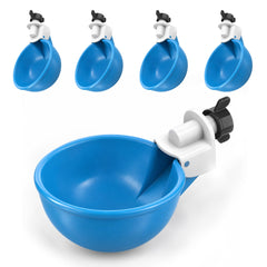Lil'Clucker Automatic Chicken Waterer Cup front view, blue