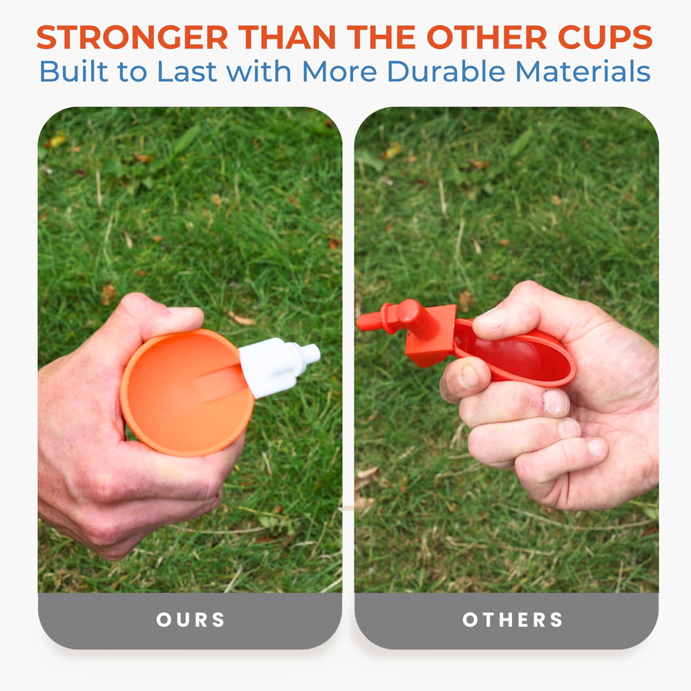 Lil'Clucker Automatic Chicken Waterer Cup installed in a bucket