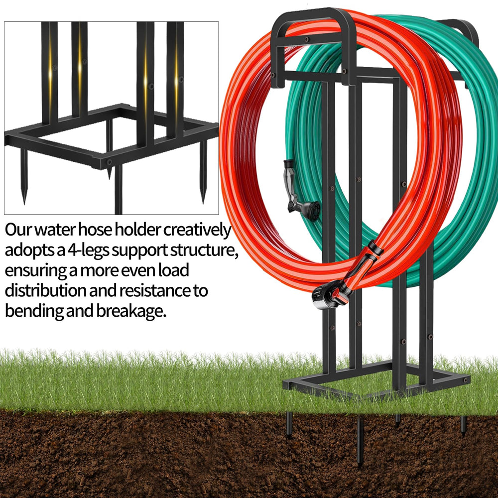 Lilybud Garden Hose Holder in garden setting
