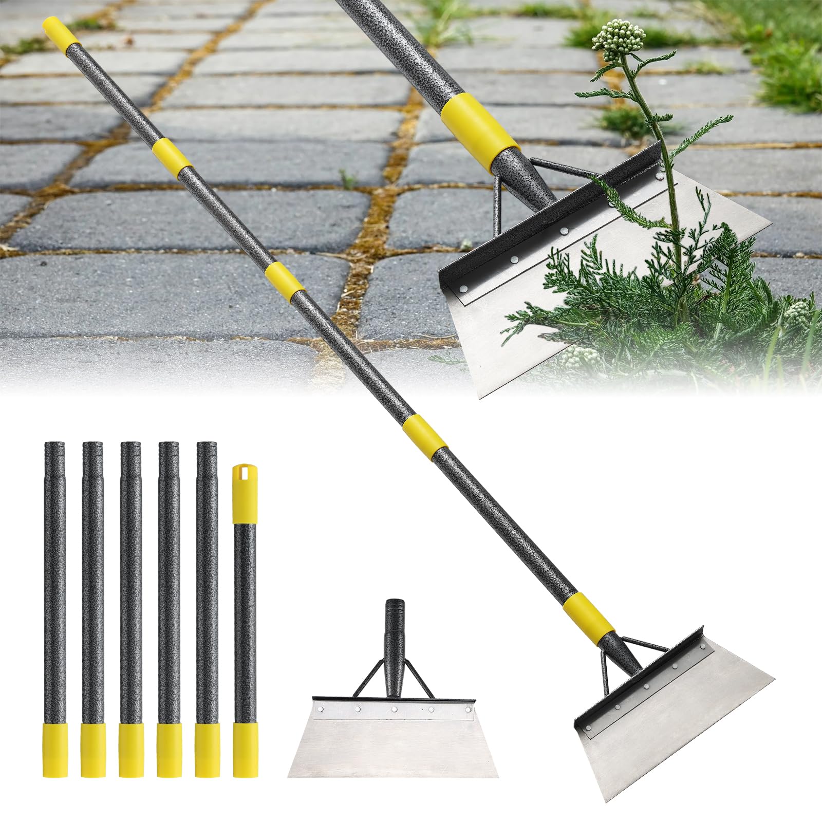 Lilyvane Garden Flat Shovel 74" black metal with sharp blade
