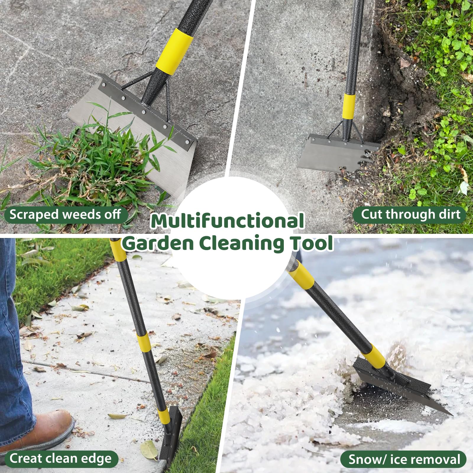 Lilyvane Garden Flat Shovel in use on a snowy driveway