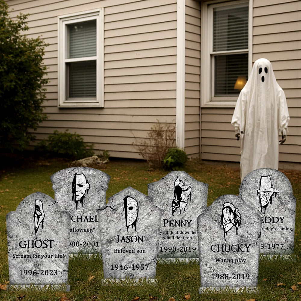 LimBridge Halloween decorations set in an outdoor Halloween display
