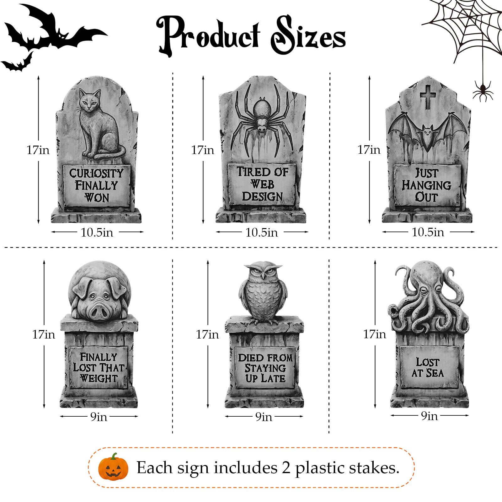 LimBridge Halloween graveyard decoration showcasing a bat design
