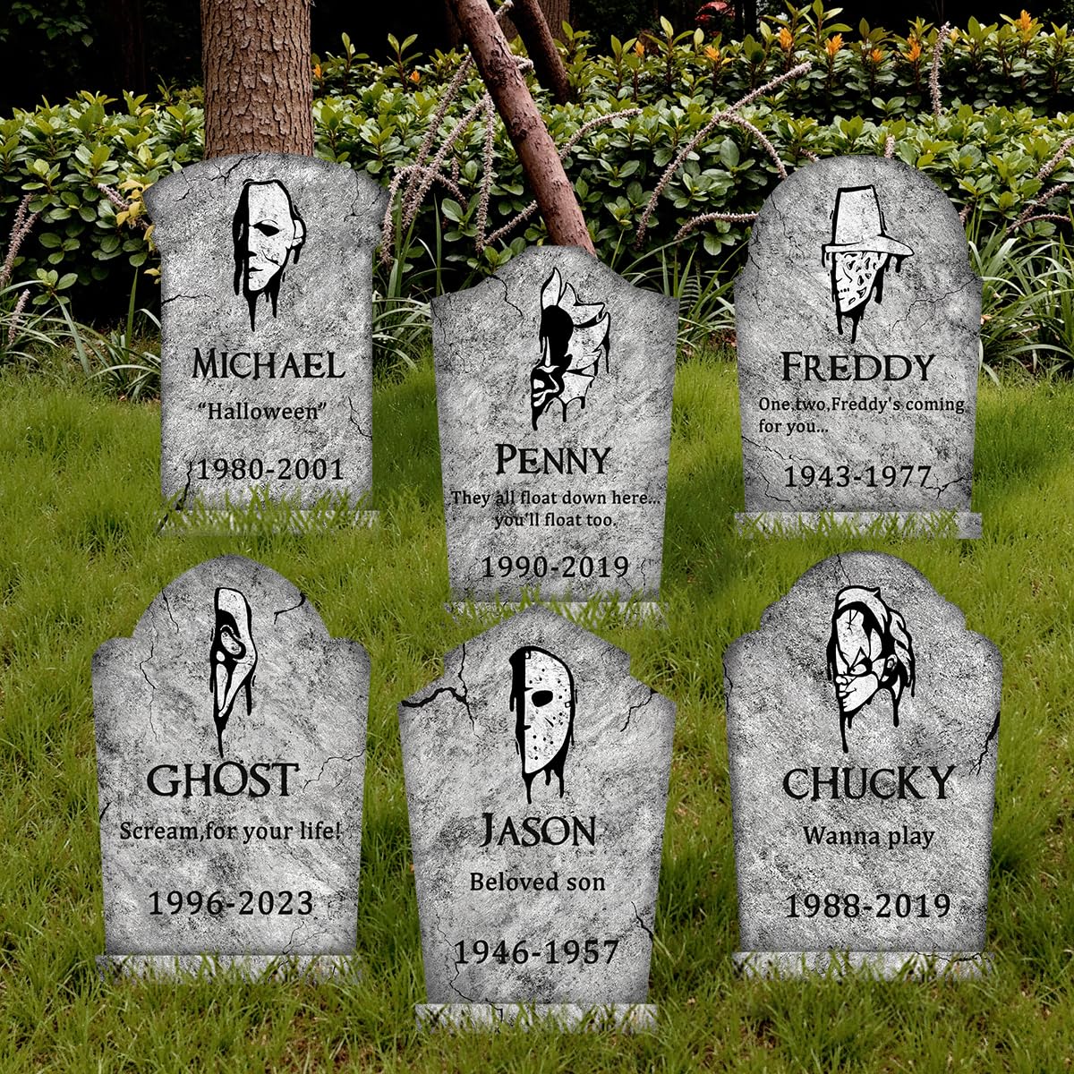 LimBridge Halloween tombstone with stakes for easy installation