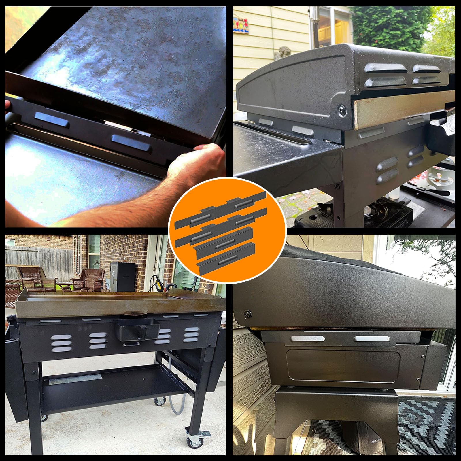 LimeCare Magnetic Wind Guards in use at an outdoor BBQ setup