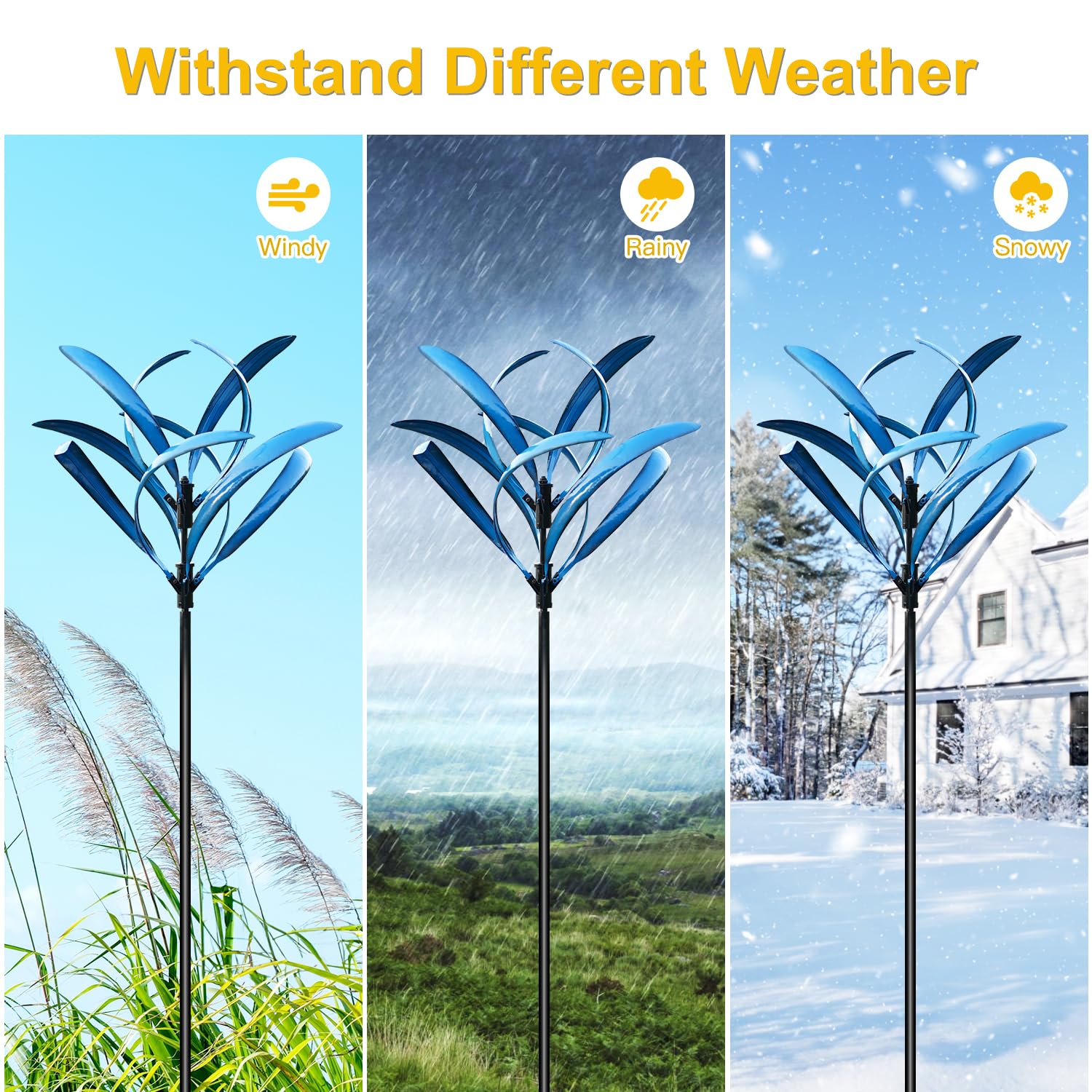 LimeHill Wind Spinner pronged base stake