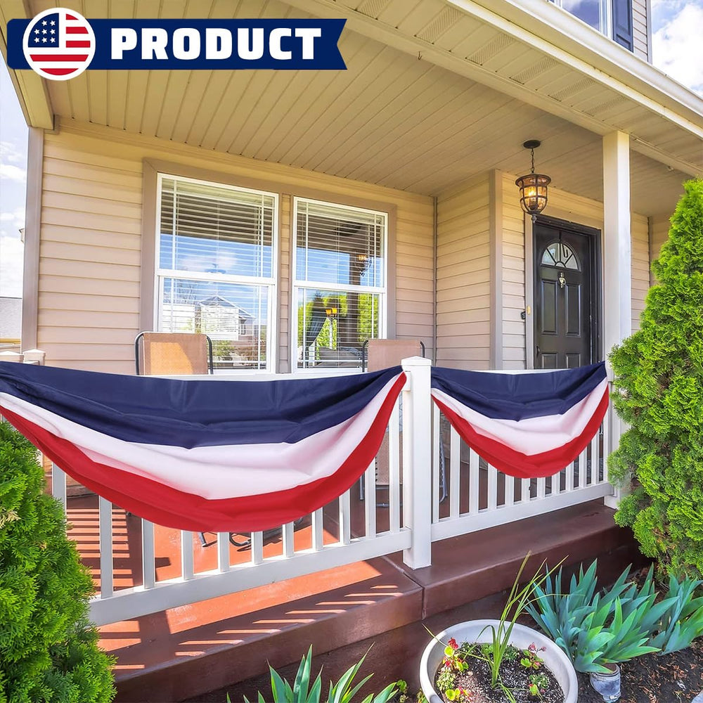 LinaGarten 3x30Ft Patriotic Bunting Banner at a festive celebration