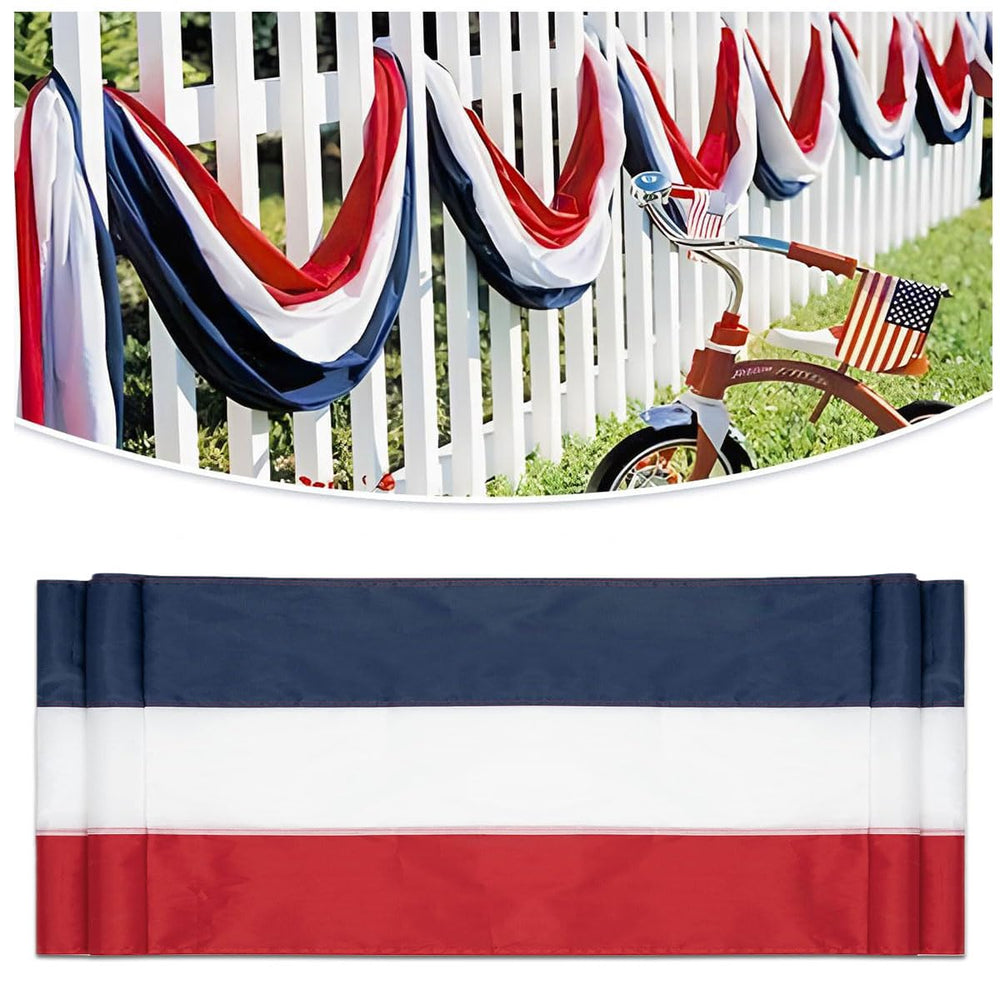 LinaGarten 3x30Ft Patriotic Bunting Banner front view