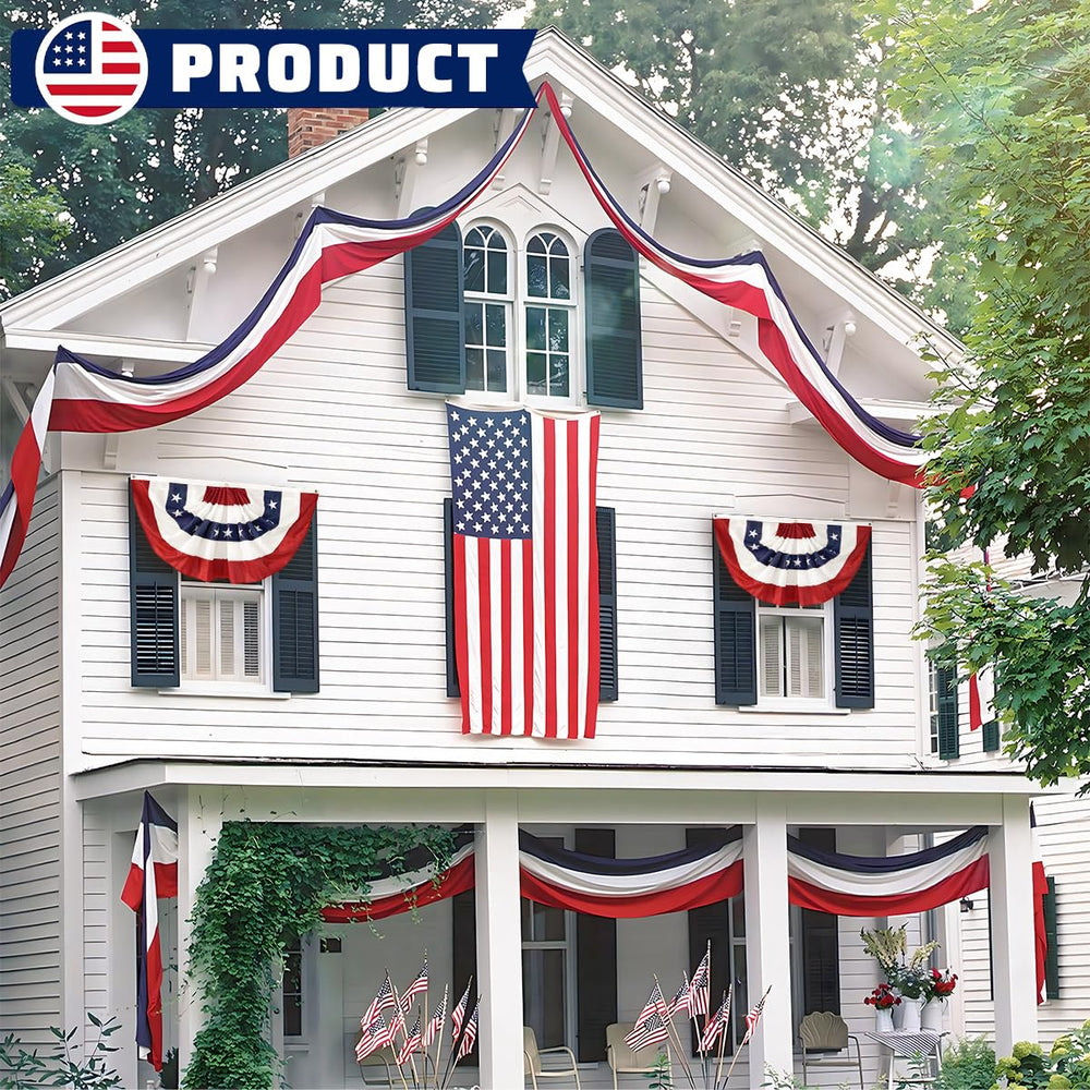 LinaGarten bunting on a fence during Memorial Day